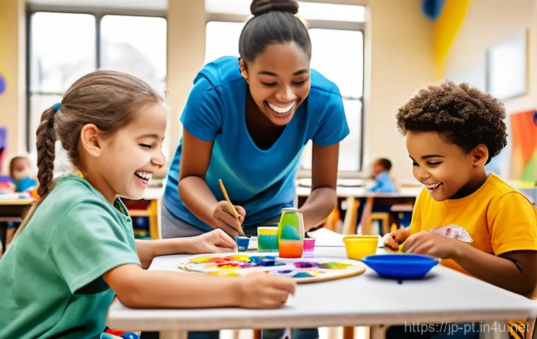 소아뇌성마비 재활 - A warm and tender scene in a cozy, sunlit home living room. A loving parent is gently assisting thei...